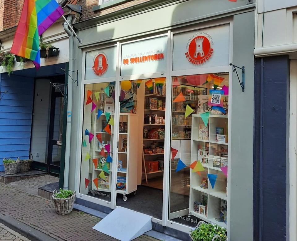 ingang van een spelletjeswinkel in Alkmaar