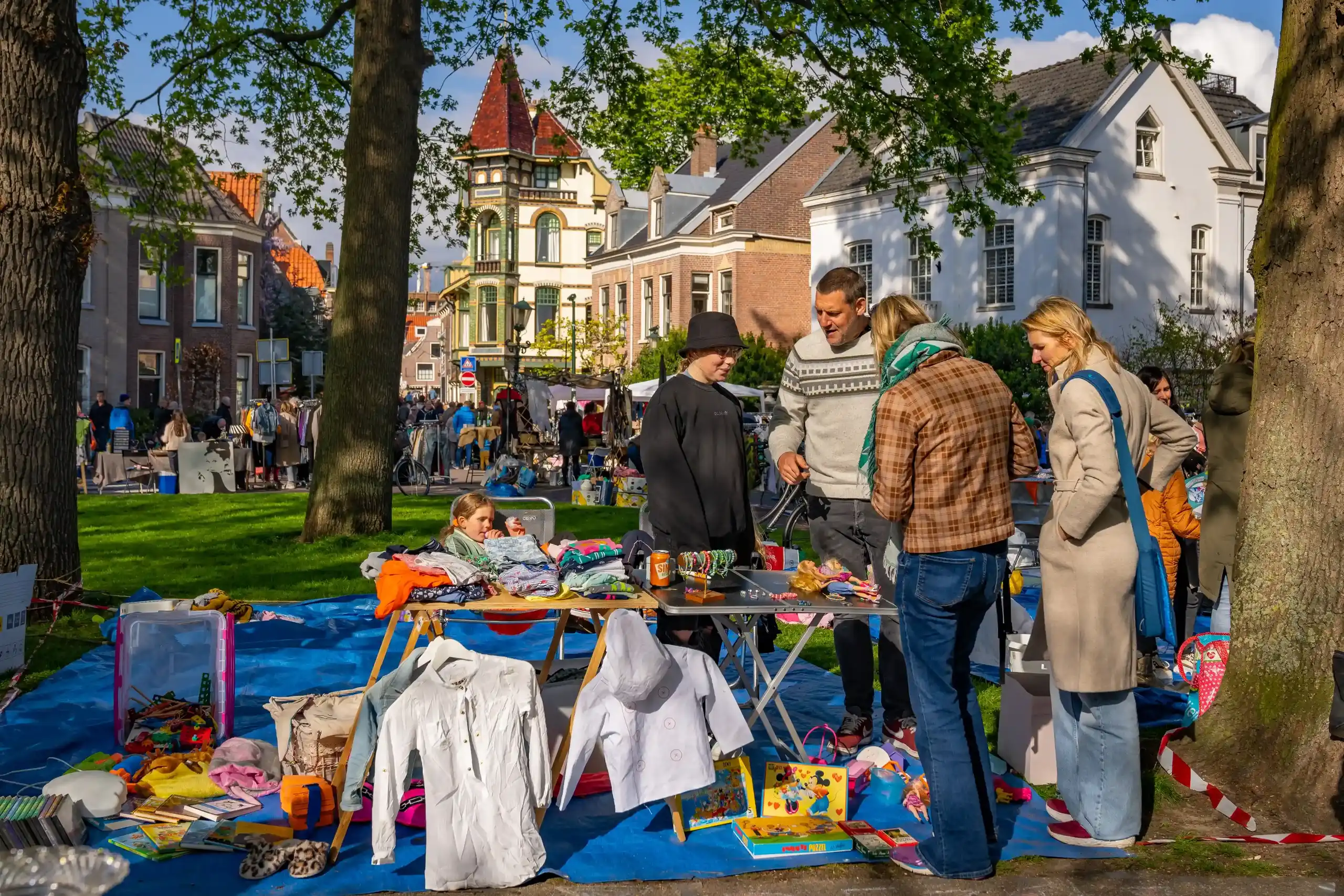 Vrijmarkt op Koningsdag in Alkmaar Centrum