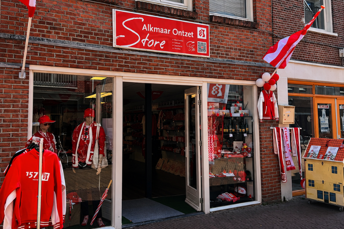 Ingang van de Alkmaar Ontzet Store in het centrum van Alkmaar