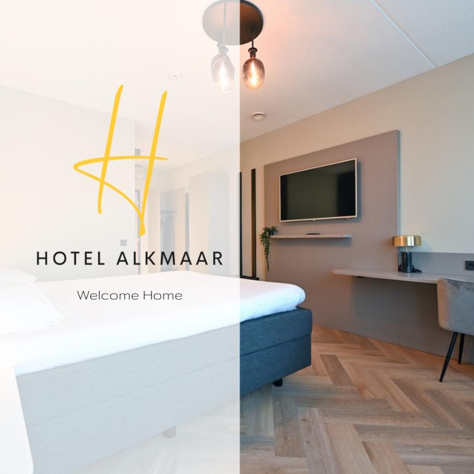 Hotel Alkmaar kamer met bed en tv